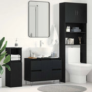 Armadio per Lavabo da Bagno Rovere Nero 80 x 33 x 60 cm 862894