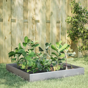 Fioriera Rialzata da Giardino 100x100x26 cm in Acciaio Zincato 851022