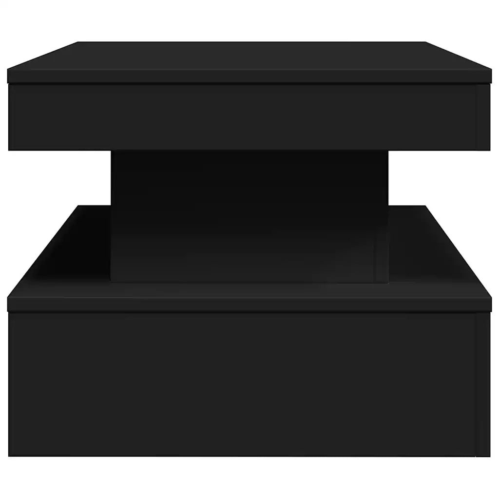 Tavolino da salotto | Tavolino da caff¨¨ | Tavolino da Soggiorno con Luci LED Nero 90x50x40 cm