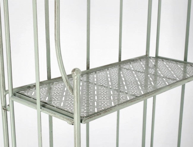 Scaffale 3 Ripiani 60x28x127 cm Harriet in Acciaio Salvia