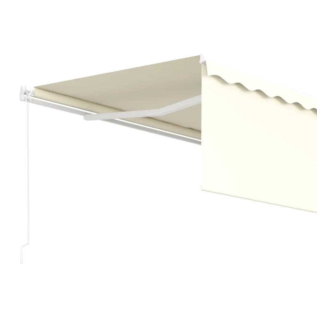 Tenda da Sole Retrattile con Parasole 4,5x3 m Crema 3069317