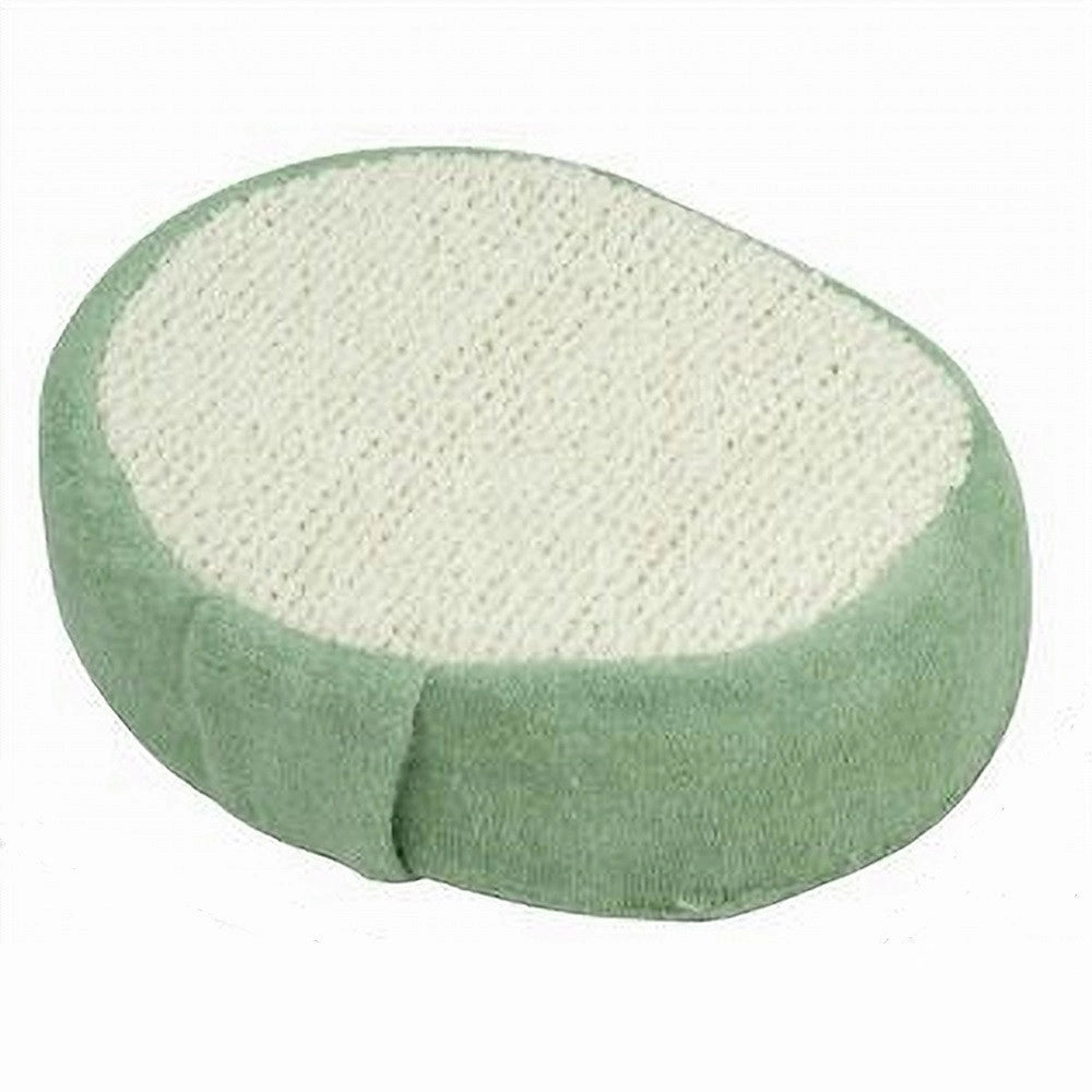 Trade Shop - Spugna Da Doccia Bagno Esfoliante Scrub Pelle Corpo Ovale Con Fascia Verde 79656 -