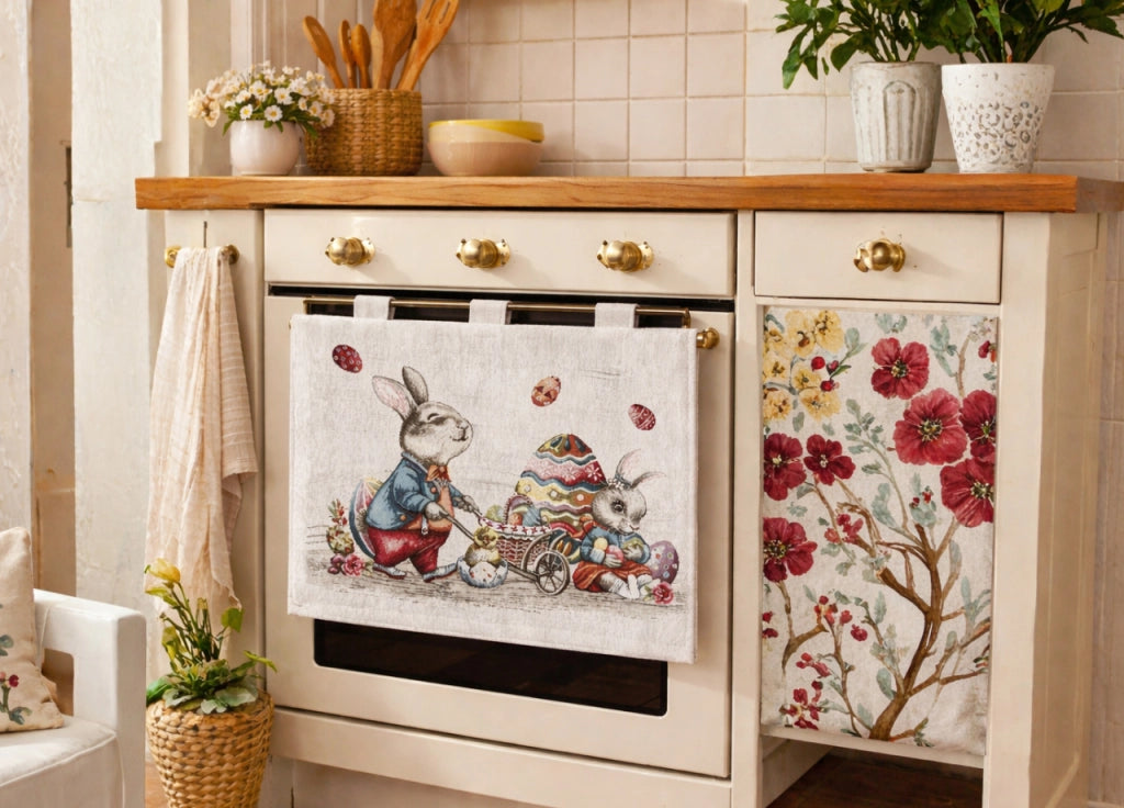 Copriforno Cucina Universale Cinigliato Decorazione Forno Bunny Easter