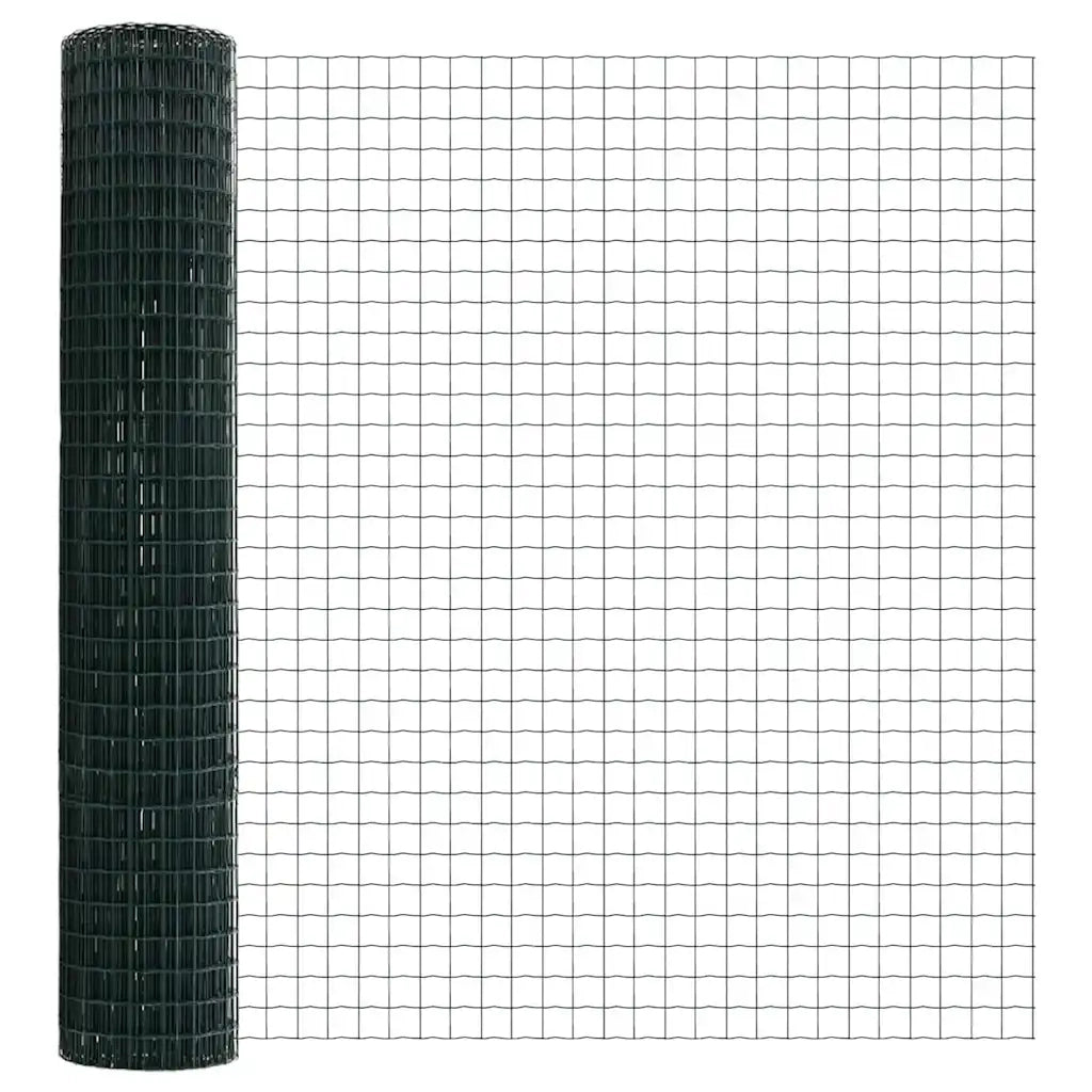 Recinzione con Posto Verde 1,5 x 10 m Acciaio e PVC