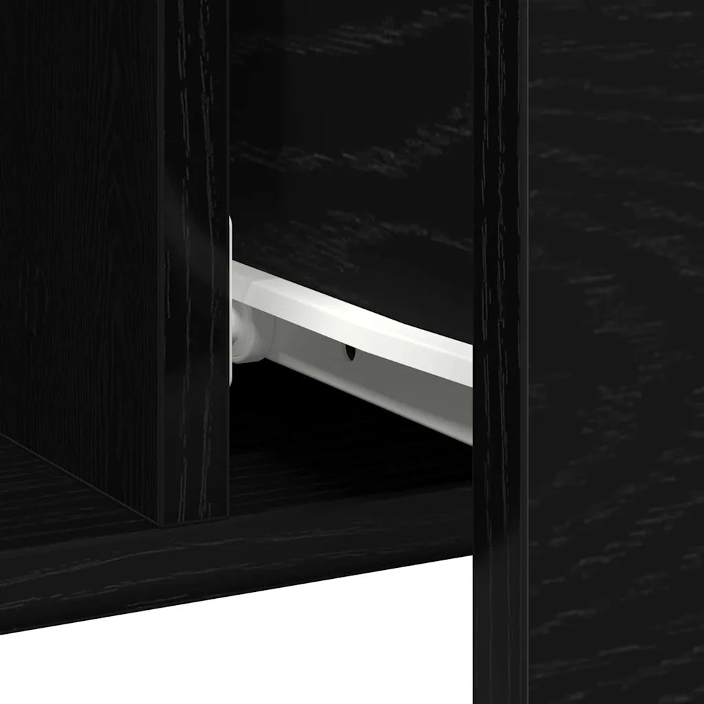 Credenza Rovere Nero 100 x 36 x 60 cm Legno multistrato 862958