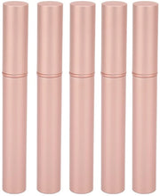 Contenitore Cosmetico in Metallo 4 Ml a 5 Pezzi con Pennello per Ciglia e Tappo in Gomma - Colorazione Rosso Oro