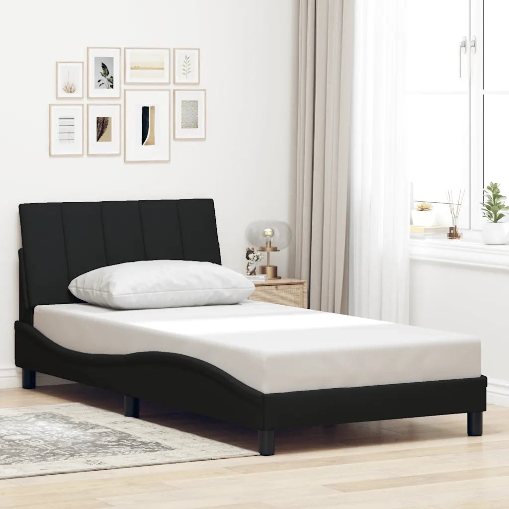Giroletto senza Materasso Hanko Nero 100x200 cm in Tessuto