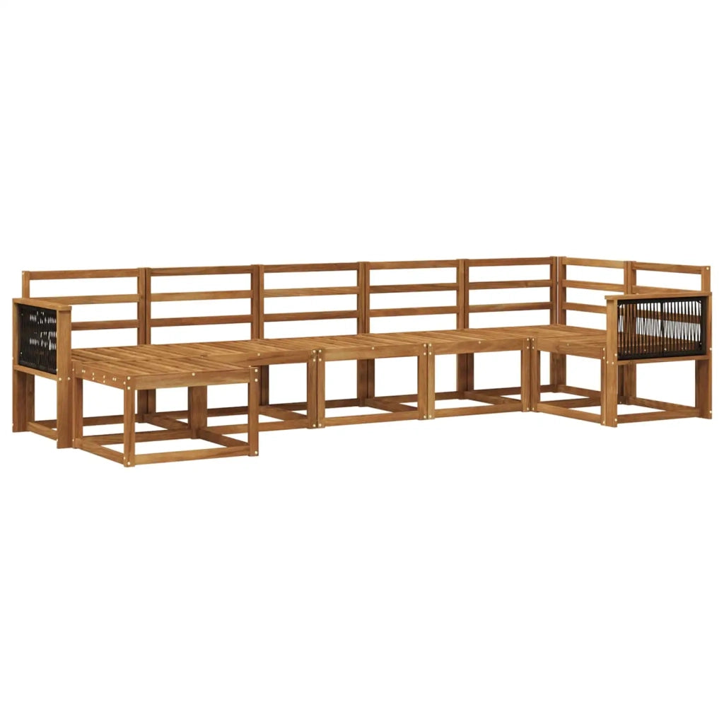 Set di divani da esterno 7 pcs Naturale