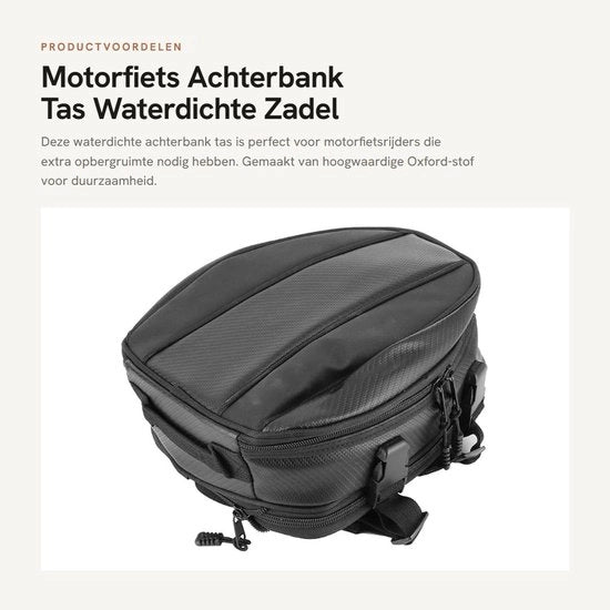 Tas posteriore impermeabile - 7,5-10 litri - tessuto Oxford di alta qualità - tasca posteriore