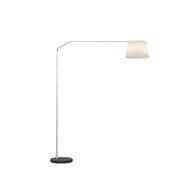 Piantana Contemporanea Slope Marmo Piatto Nero Diffusore Bianco 1 Luce E27