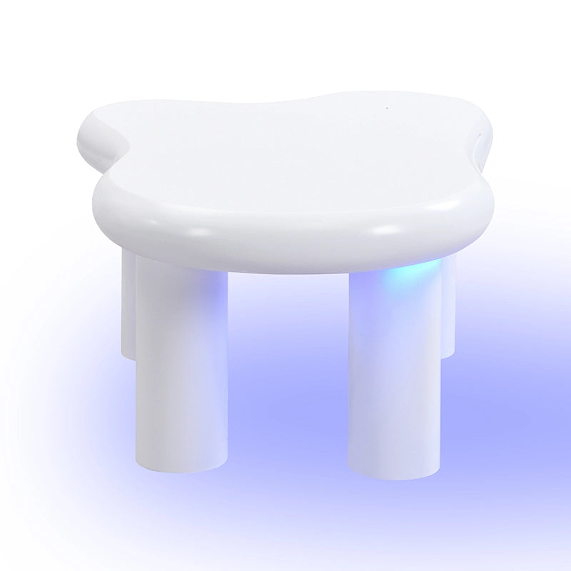 Tavolino da Salotto a Forma di Nuvola con LED e Cassetto ¨C Xylo ¨C MDF Bianco