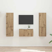 Set mobile TV 5 pcs Rovere artigianale Legno multistrato 3409104