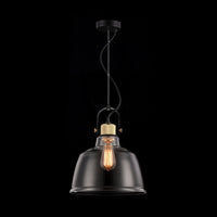 Lampada pendente Pendant in Metallo Irving Nero
