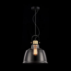 Lampada pendente Pendant in Metallo Irving Nero