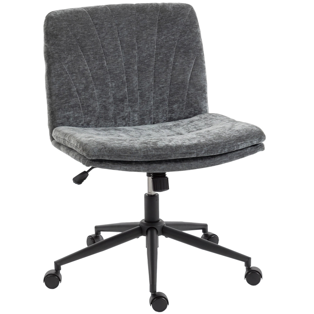 Sedia da Ufficio con Seduta Larga ¨C Zephmum ¨C Grigio, Tessuto, 65x65x110