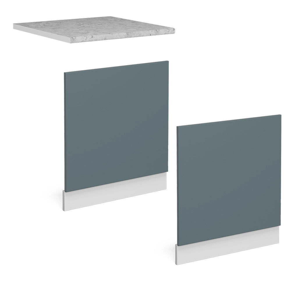 Vicco Pannello frontale Grigio-blu 60 cm senza piano di lavoro
