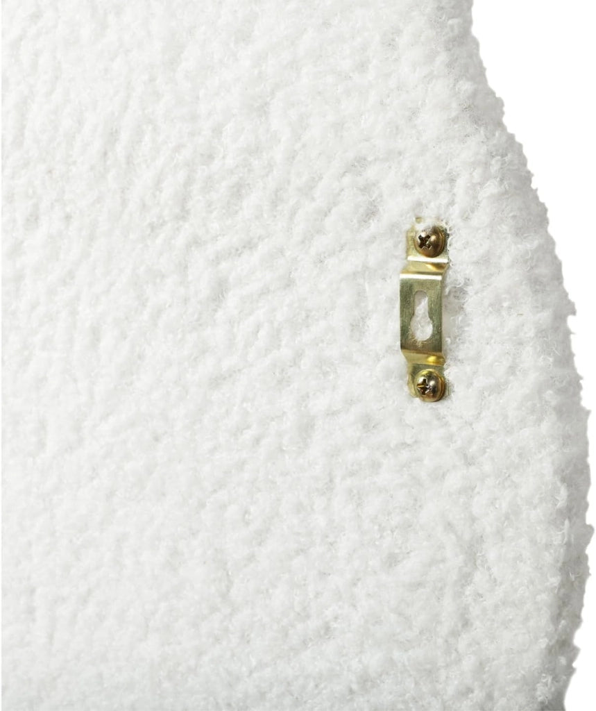 Specchio Wave in Tessuto bouclette Crema 150 x 50 cm