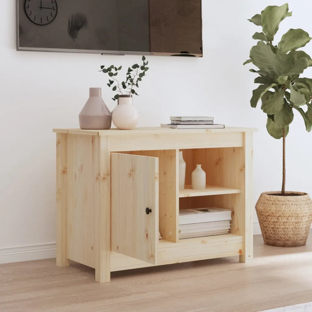 Mobile TV | Armadietto TV | Mobile Porta TV 70x36,5x52 cm in Legno Massello di Pino
