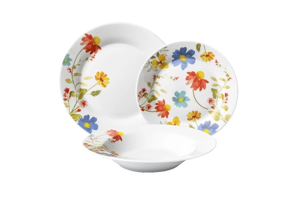 Servizio di Piatti da Tavola in Ceramica Losanna 18 Pezzi