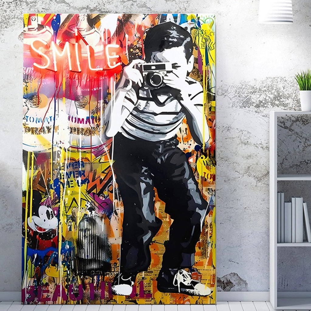 Naneteno, Quadro Materiale Struttura in Tessuto, 50x70h cm Multicolore