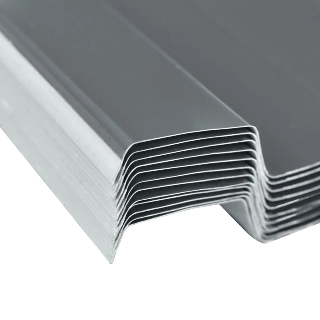 Pannello per tetto 12 pcs Grigio 129 x 45 cm Acciaio zincato