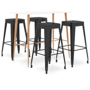 Set da Bar 5 pz Bianco e Nero