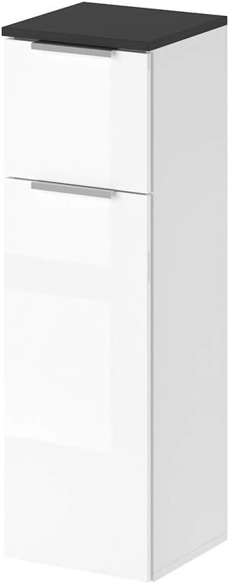 Mobile sottolavabo per bagno Otis, Bianco lucido, 58 x 60 cm, per la conservazione in bagno abbinabile alla serie Otis