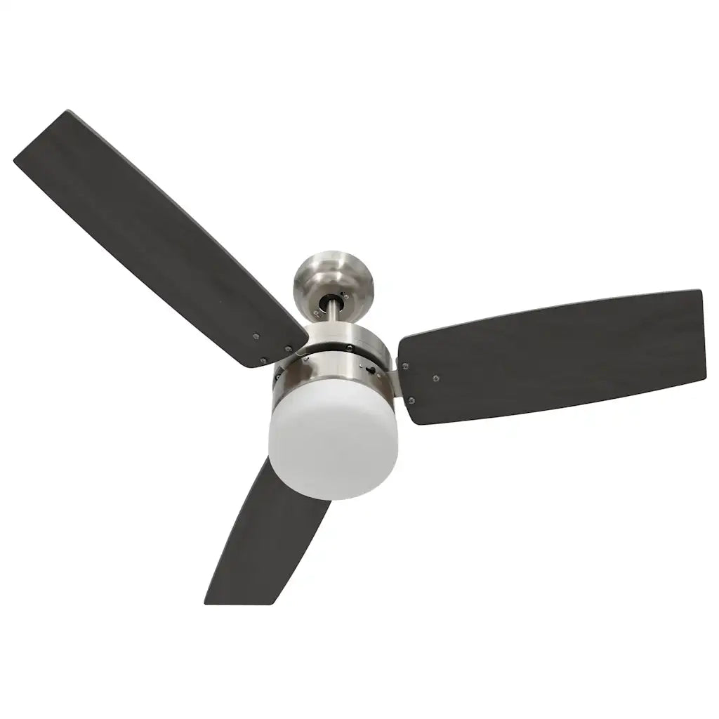 Ventilatore Soffitto con Luce e Telecomando 108cm Marrone Scuro