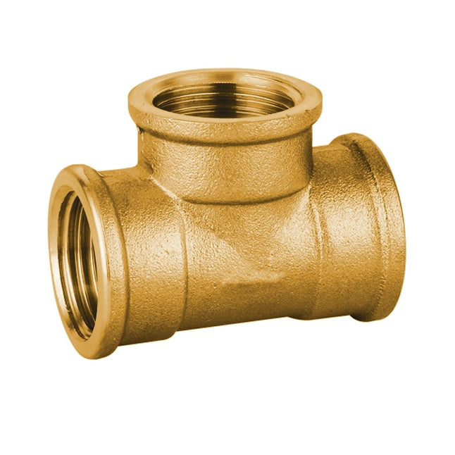 TEE FF IN OTTONE GIALLO PESANTE IBP- 3/8- IBP- pezzi 1
