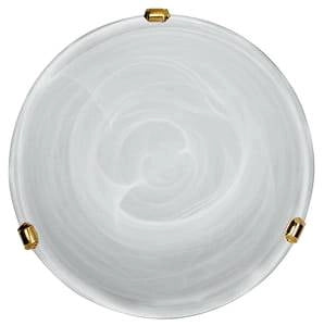 Plafoniera Candellux Duna Ø30 bianco/oro E27 vetro