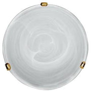 Plafoniera Candellux Duna Ø30 bianco/oro E27 vetro