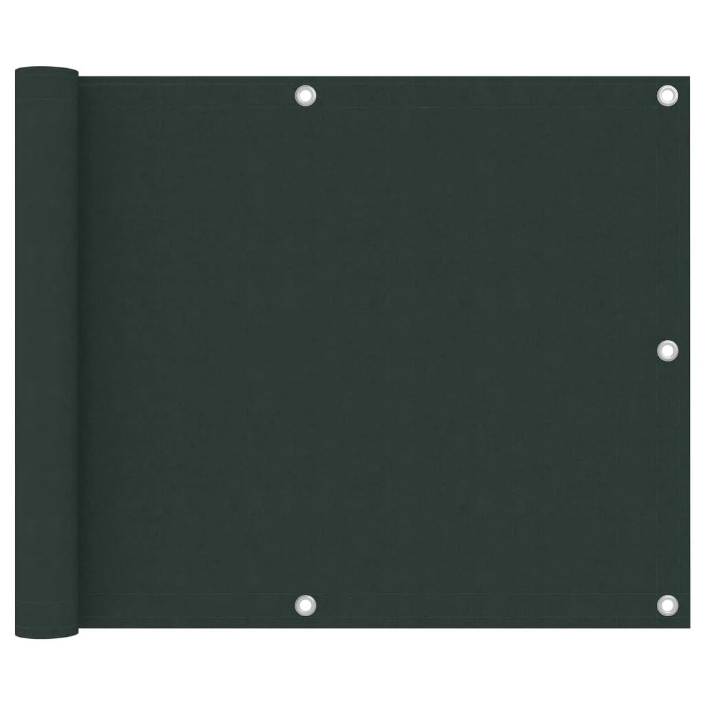 Schermo per balcone schermo per la privacy verde scuro 75 x 300 cm tessuto Oxford 02_0010438