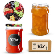 KADAX Seno vasetti 315ml 10pz 66mm + coperchi 'Frutta'
