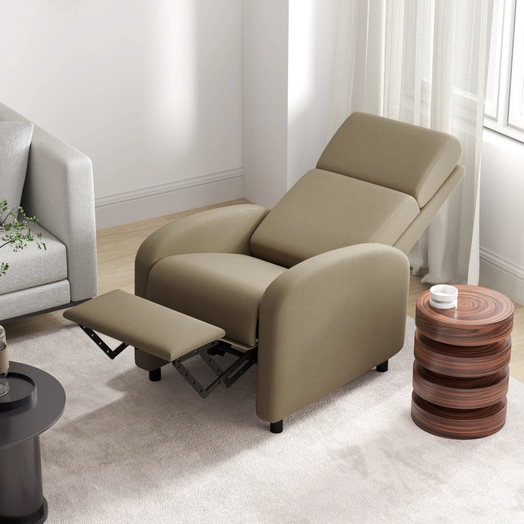 Poltrona relax reclinabile ¨C zephmum ¨C Grigio scuro, tessuto velluto, 88x102x110