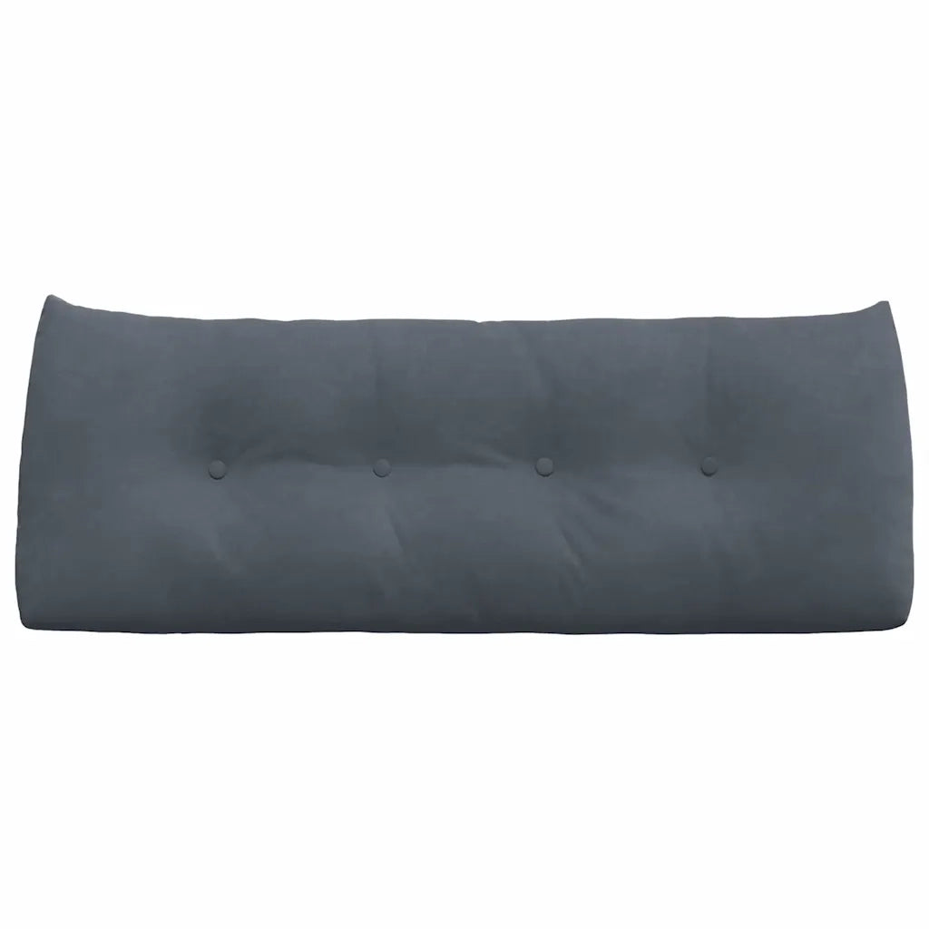 Cuscino per Schiena Grigio scuro 120 x 24 x 50 cm Velluto