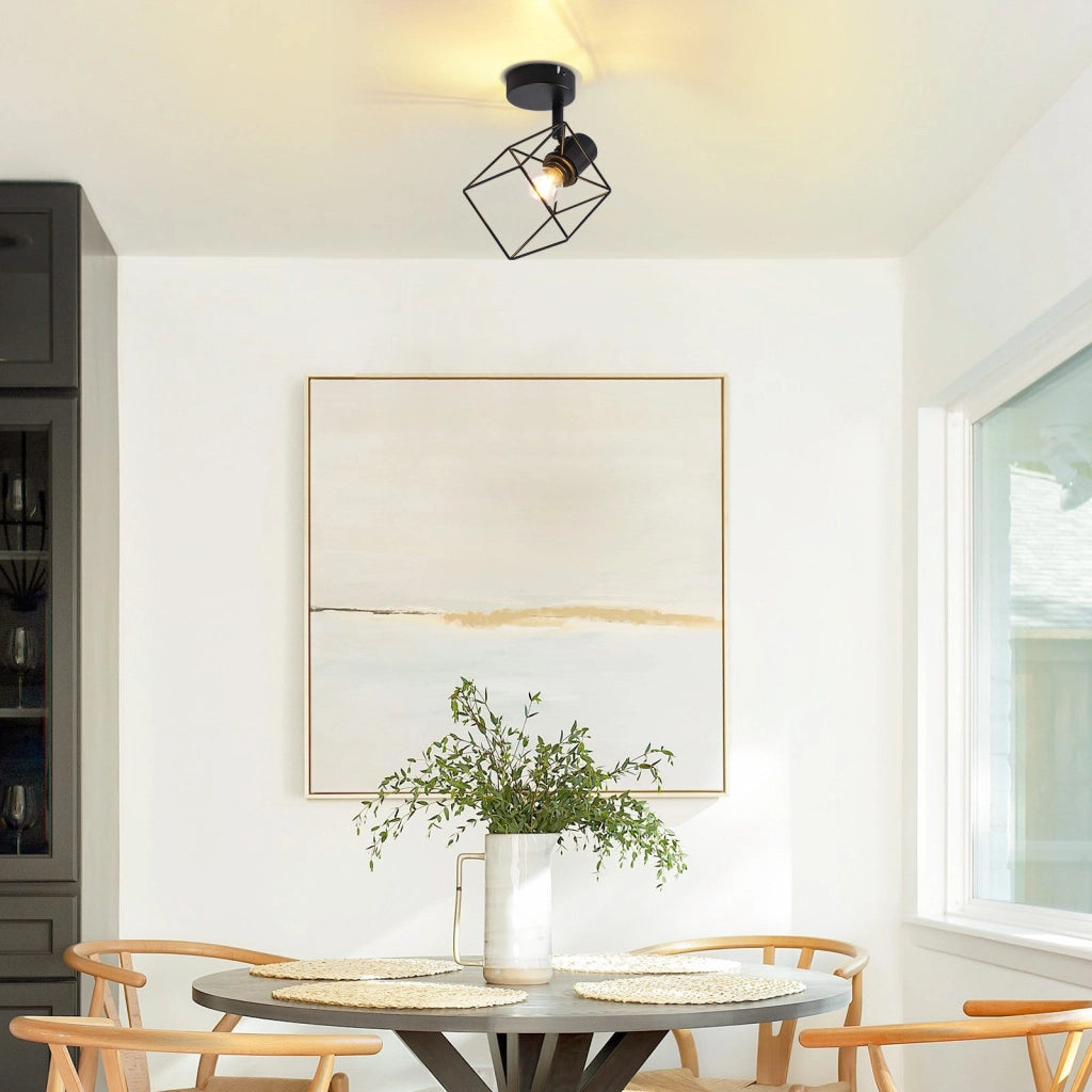 ZMH Faretto da soffitto 1 fiamma E14 plafoniera orientabile 350° metallo vintage soggiorno