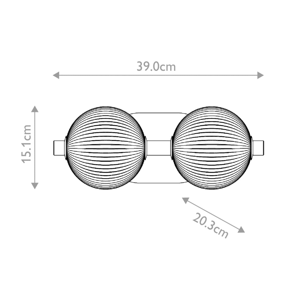 Applique Palmas Quintiesse oro sfere fumé rigate LED18W