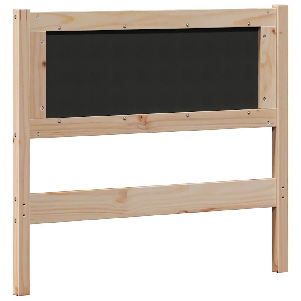 Testiera | Testata marrone e grigio scuro 90 cm Legno di pino massello