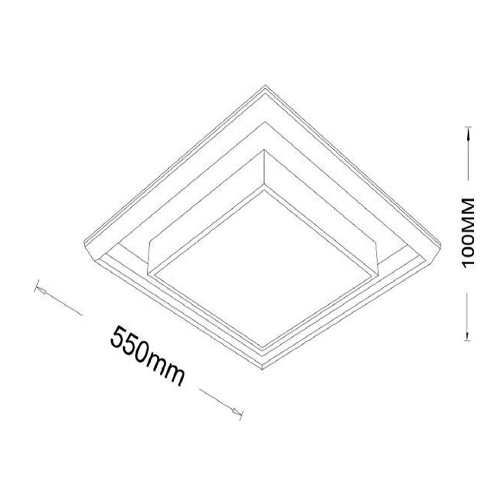 Trade Shop - Plafoniera Led 48 Watt Cct 3 Colorazione Luce Gestibile Con Telecomando App C61-3c -