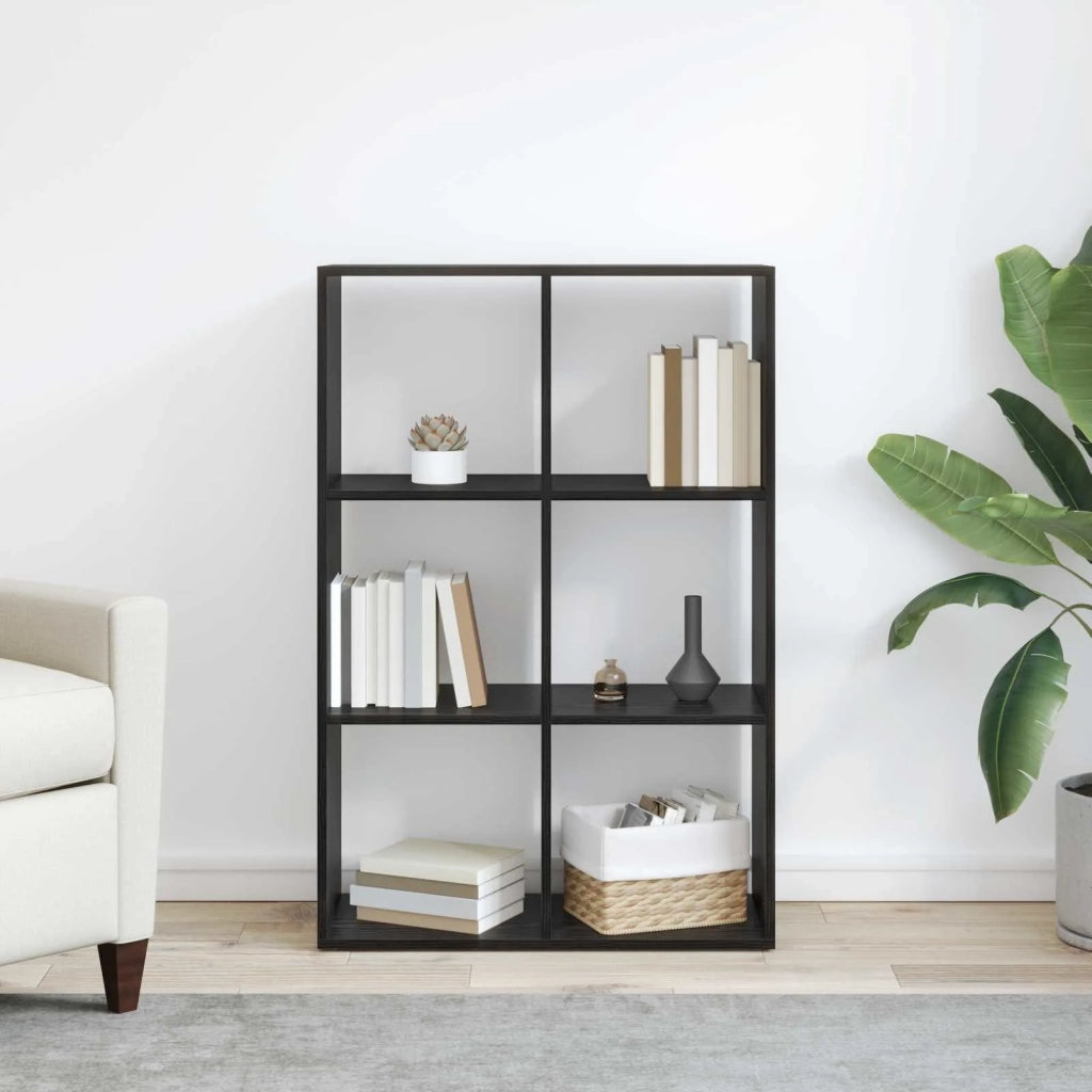 Armadio per Libri Rovere Nero 69,5 x 29 x 103,5 cm 879665