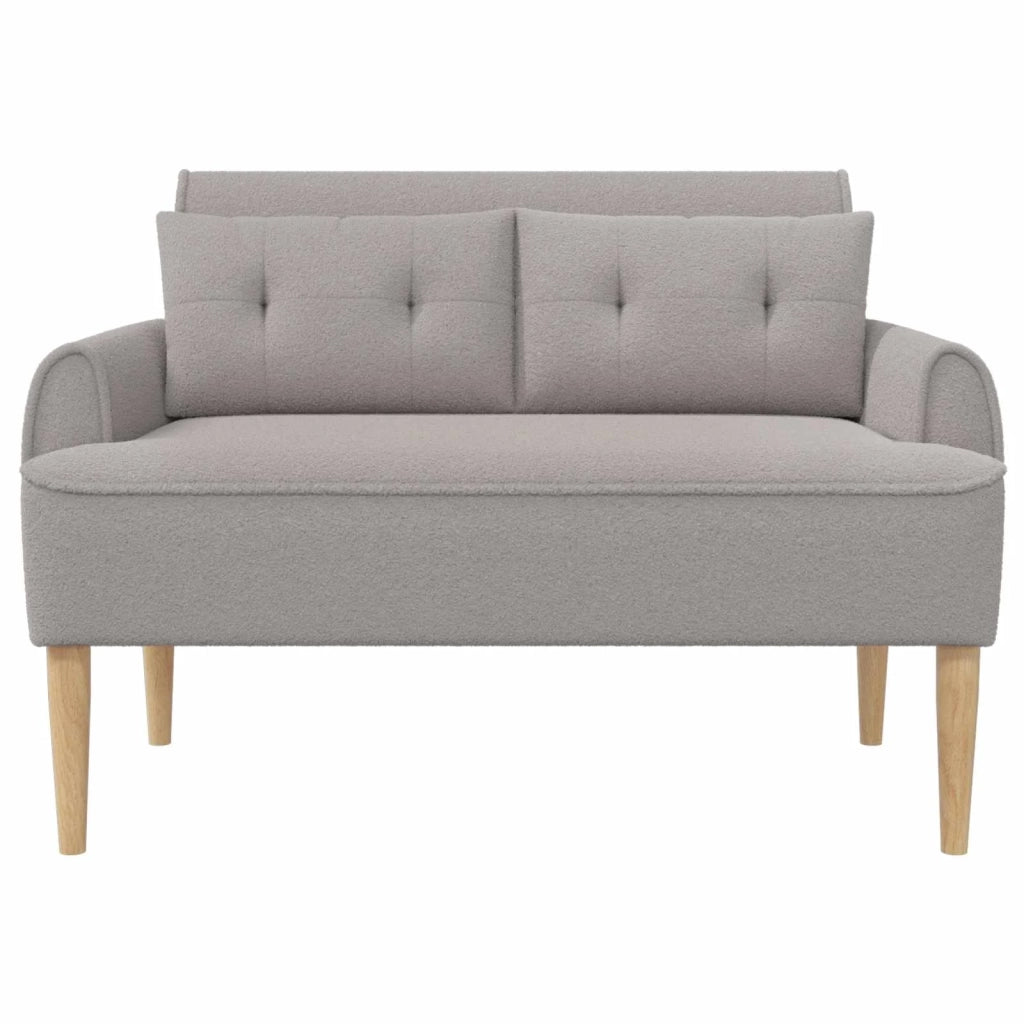 Loveseat con bottoni imbottiti Grigio Chiaro 117 x 67 x 77 cm 42041822