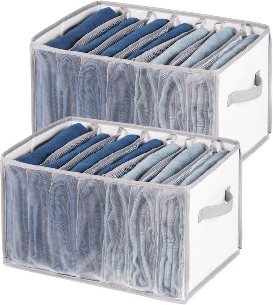 Organizzatore di Armadio Opportuno, Grande Cassetto Opportuno di Stoffa, Sistema di Organizzazione di Armadio per Abiti, Jeans, Pantaloni, Maglioni