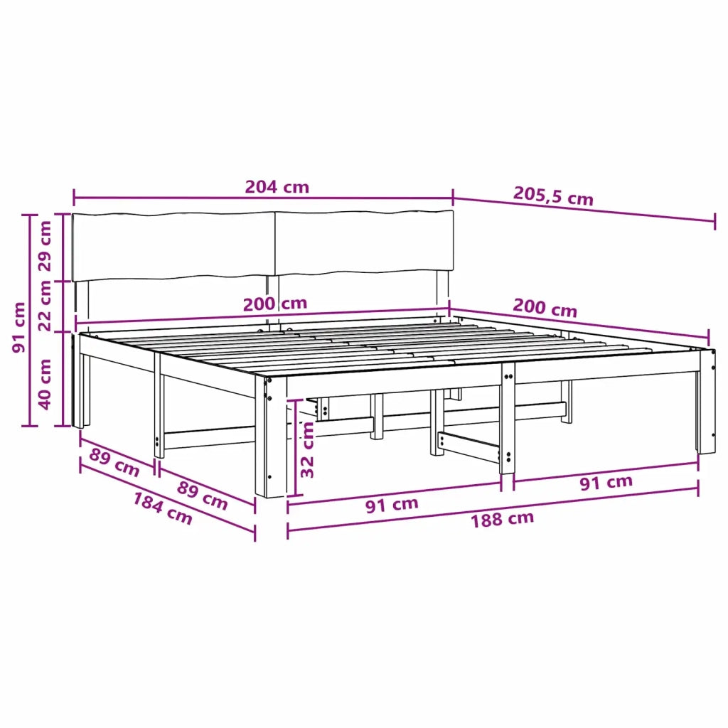 Letto matrimoniale con testiera ROSTOCK Marrone Scuro 3405437