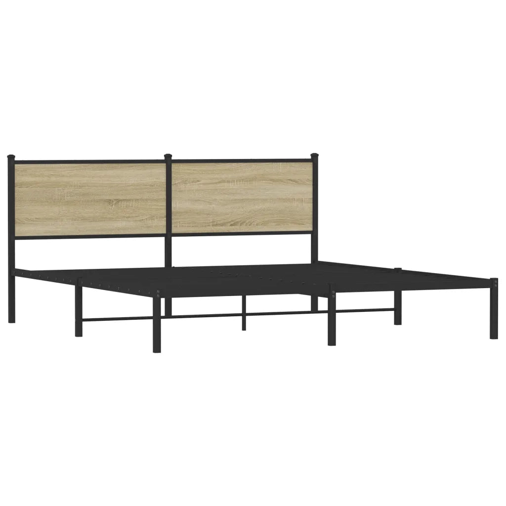 Giroletto senza Materaso in Metallo Rovere Sonoma 183x213 cm