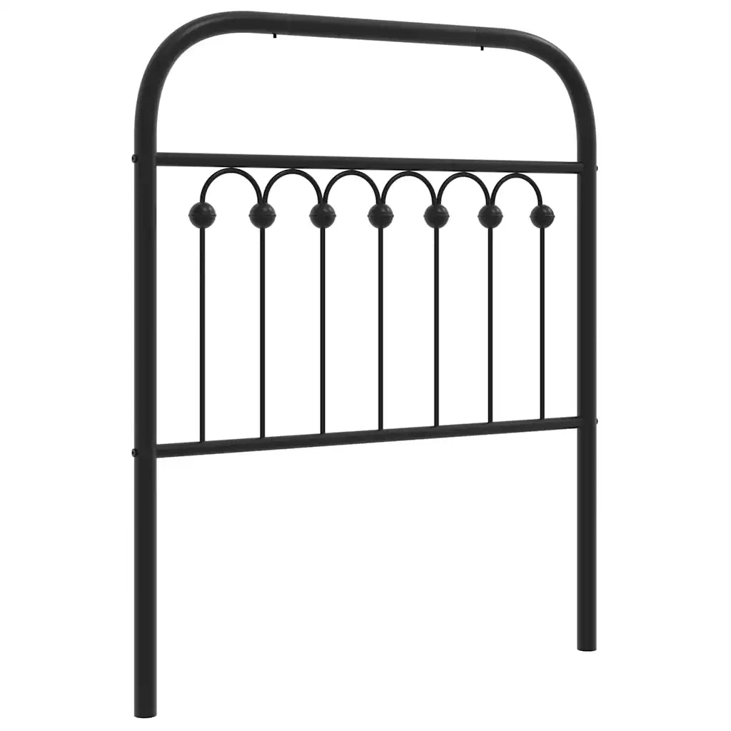 vidaXL Testiera in Metallo Nero 75 cm