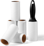 Rimuissance Lint Roller - Rimossoio di pelo di animale - 1 manico con 6 rotoli superadesivi di pelo - Rotoli di pelo per abbigliamento, pelo di animale, polvere, pelucchi, divano, letto e tappeto - Superadesivo e facile da rimuovere - 60 fogli/rotolo