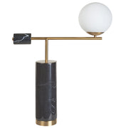 Lampada da tavolo con base in marmo nero e oro e paralume in vetro Soggiorno Camera da letto Moderna Contemporanea