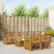 Set divani 9 pcs Naturale Legno di Acacia Massello