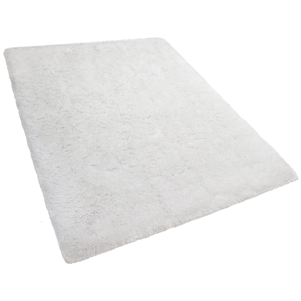 Tappeto Shaggy Tappeto a pelo lungo Solido Poliestere Bianco Rettangolare 200 x 300 cm