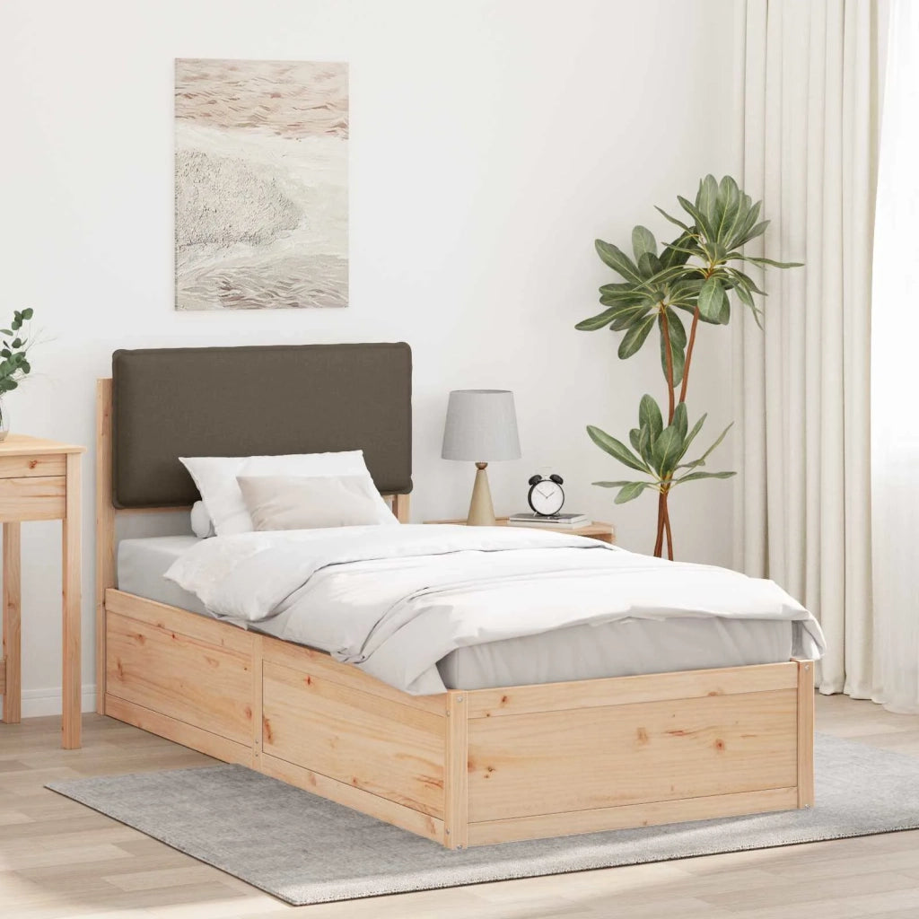Letto con Testiera Rivestita Talpa 100 x 200 cm Pino massello